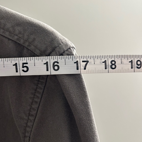 American Eagle Y2K Flannel Lined Canvas Shirt Button Up S\P\CH Gender Neutral - Picture 6 of 11